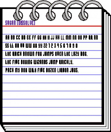 sugar [dissolve] normal animated font preview